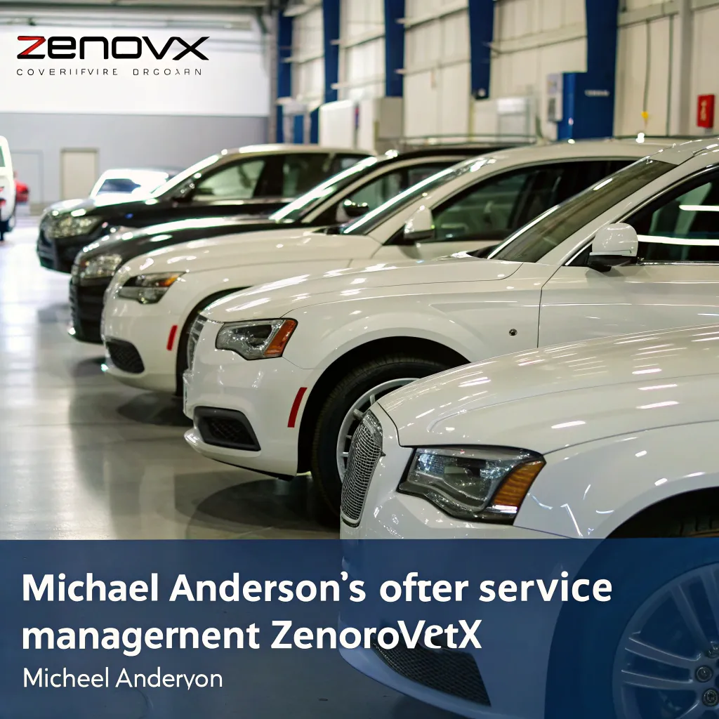 Fleet of polished vehicles under Michael Anderson's management post ZENORVEX service